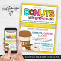 donut fundraising event flyer for schools